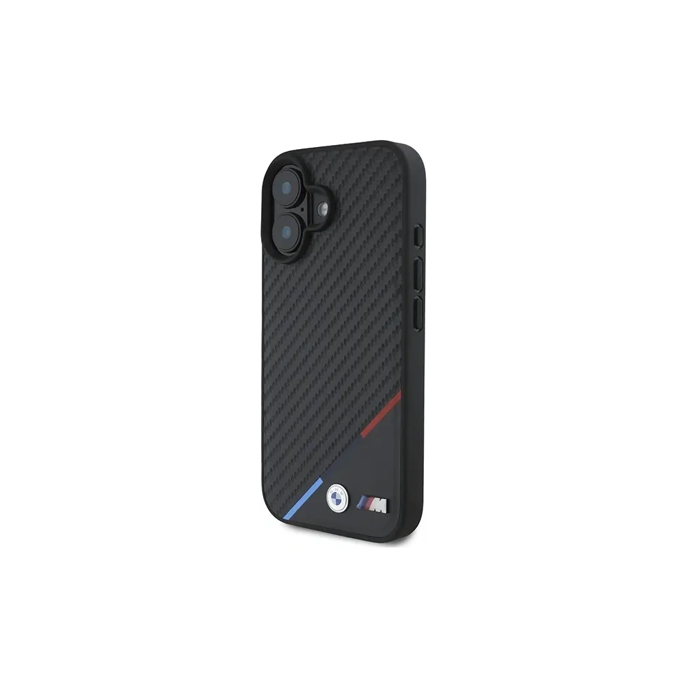 Hurtownia GSM - BMW BMHMP16M23PUDTK Apple iPhone 16 Plus kemény tok Carbon Tricolor Line MagSafe fekete - BMW688 - {ean13} - Hurt
