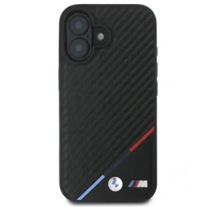 Hurtownia GSM - BMW BMHMP16M23PUDTK Apple iPhone 16 Plus kemény tok Carbon Tricolor Line MagSafe fekete - BMW688 - {ean13} - Hurt