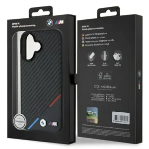 Hurtownia GSM - BMW BMHMP16M23PUDTK Apple iPhone 16 Plus kemény tok Carbon Tricolor Line MagSafe fekete - BMW688 - {ean13} - Hurt