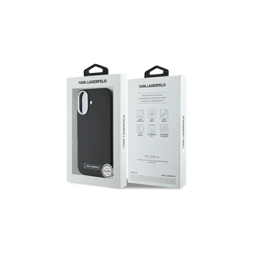 Hurtownia GSM - Karl Lagerfeld KLHMP16SPGMSRPK Apple iPhone 16 hardcase FW Metal Plate MagSafe černý - KLD21719 - {ean13} - Hurt