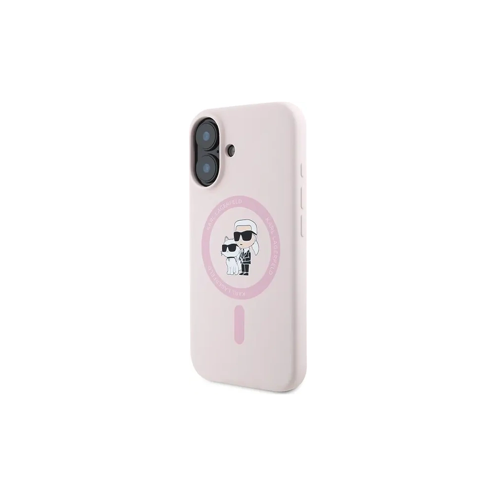Hurtownia GSM - Karl Lagerfeld KLHMP16SSCMKCRHP Apple iPhone 16 carcasă dură din silicon Karl&Choupette MagSafe roz - KLD21722 - {ean13} - Hurt