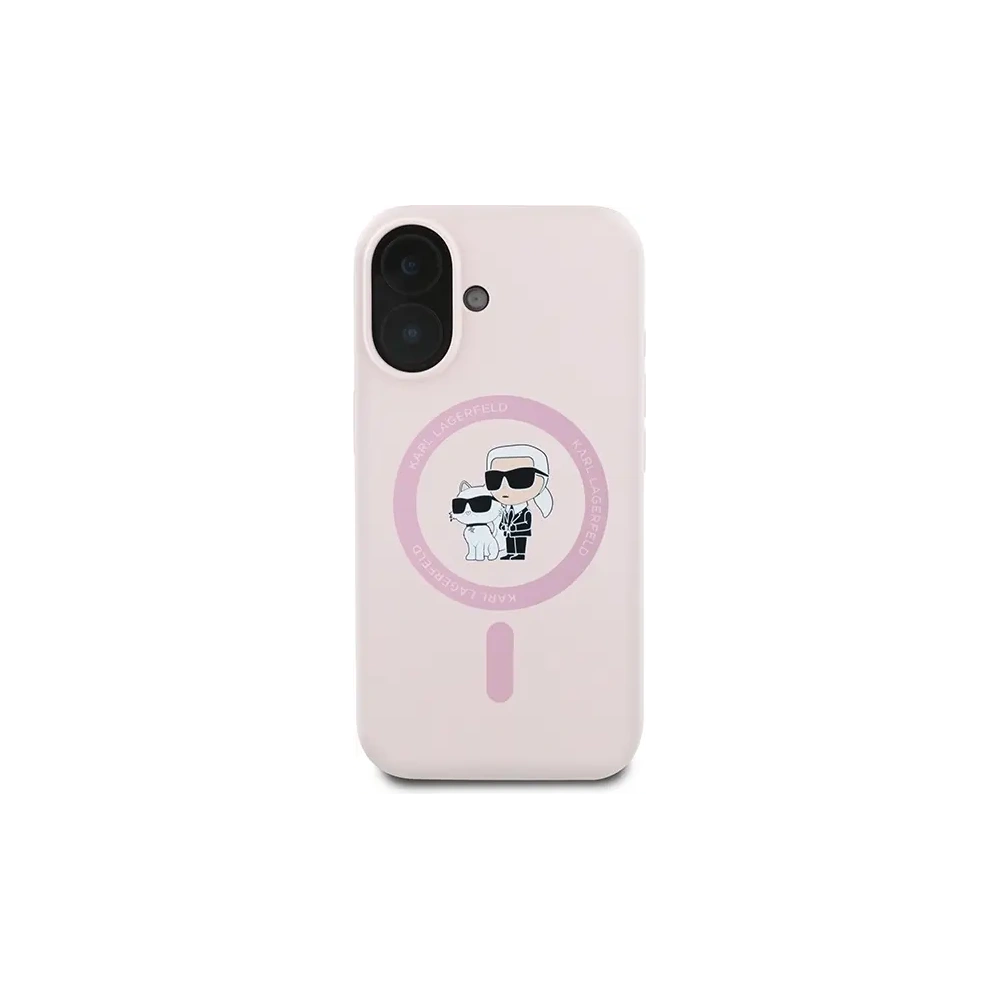 Hurtownia GSM - Karl Lagerfeld KLHMP16SSCMKCRHP Apple iPhone 16 carcasă dură din silicon Karl&Choupette MagSafe roz - KLD21722 - {ean13} - Hurt