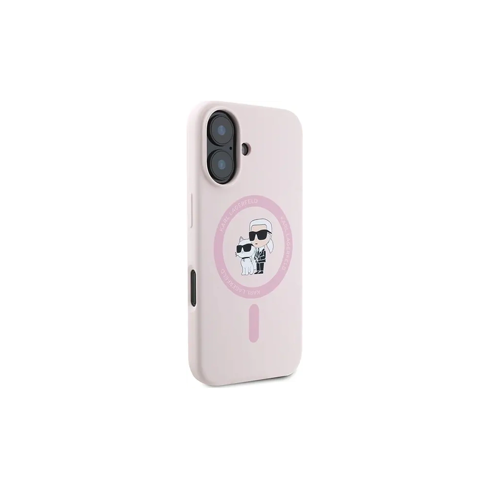 Hurtownia GSM - Karl Lagerfeld KLHMP16SSCMKCRHP Apple iPhone 16 carcasă dură din silicon Karl&Choupette MagSafe roz - KLD21722 - {ean13} - Hurt