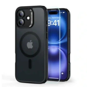 Hurtownia GSM - ESR Classic Hybrid Halolock MagSafe & Tempered Glass Apple iPhone 16 Negru Înghețat - ESR844 - {ean13} - Hurt