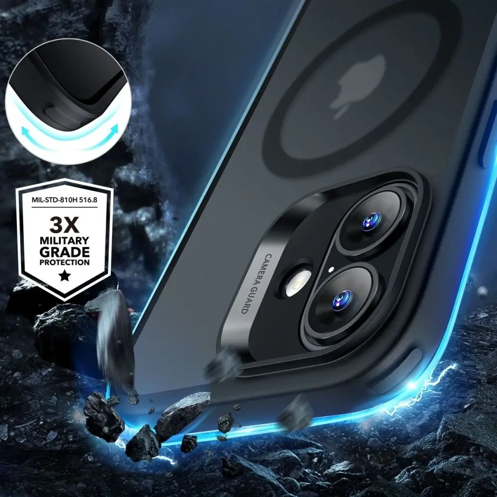 Hurtownia GSM - ESR Classic Hybrid Halolock MagSafe & Tempered Glass Apple iPhone 16 Frosted Black - ESR844 - {ean13} - Hurt