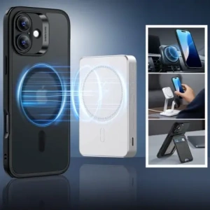 Hurtownia GSM - ESR Classic Hybrid Halolock MagSafe & Tempered Glass Apple iPhone 16 Negru Înghețat - ESR844 - {ean13} - Hurt