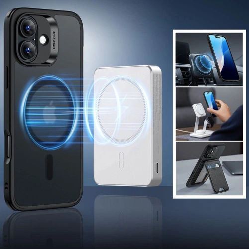 Zestaw ESR Classic Hybrid Halolock MagSafe & Tempered Glass Apple iPhone 16 Frosted Black