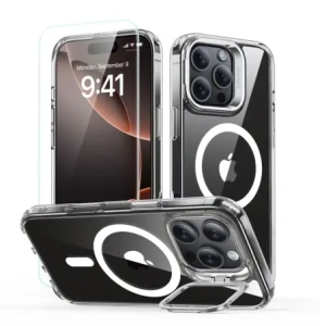 Hurtownia GSM - ESR Suport clasic hibrid Halolock MagSafe și sticlă călită Apple iPhone 16 Pro Max Clar - ESR848 - {ean13} - Hurt