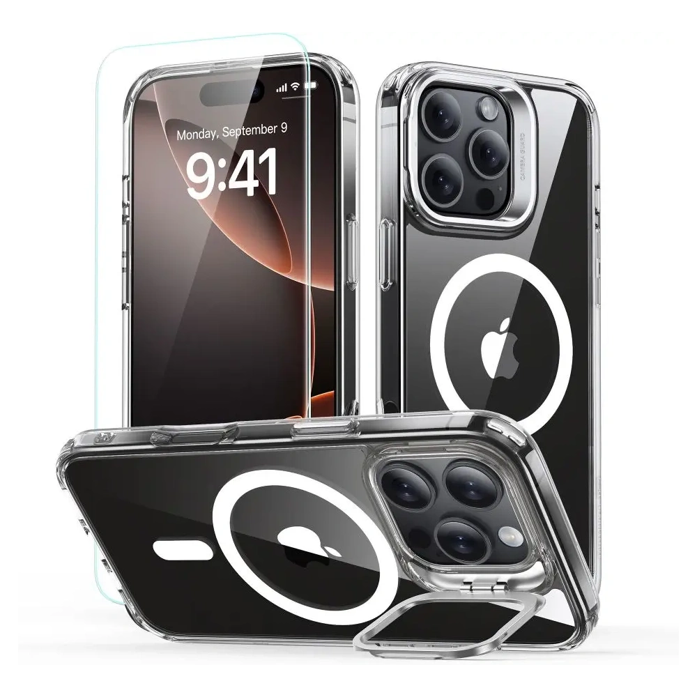 Hurtownia GSM - ESR Classic Hybrid Kickstand Halolock MagSafe és Edzett Üveg Apple iPhone 16 Pro Max Átlátszó - ESR848 - {ean13} - Hurt