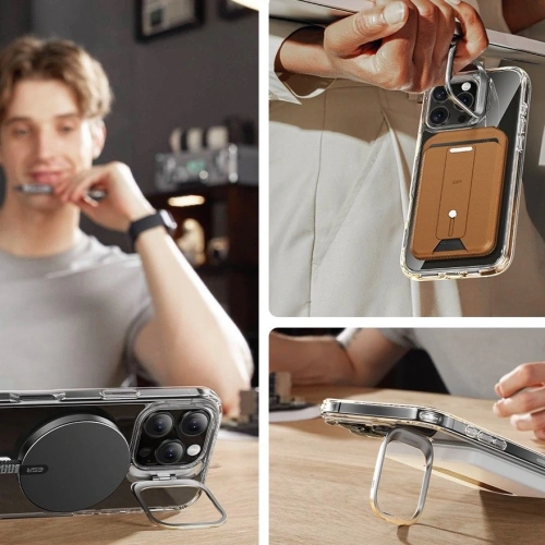 Zestaw ESR Classic Hybrid Kickstand Halolock MagSafe & Tempered Glass Apple iPhone 16 Pro Max Clear