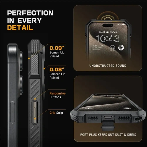 Etui Supcase Unicorn Beetle Grip Mag MagSafe Apple iPhone 16 Black