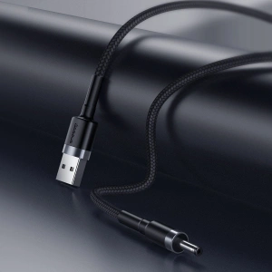 Hurtownia GSM - USB-Kabel zu DC 3,5mm Baseus Cafule, 2A, 1m (schwarz-grau) - BSU1046BLKGRY - {ean13} - Hurt