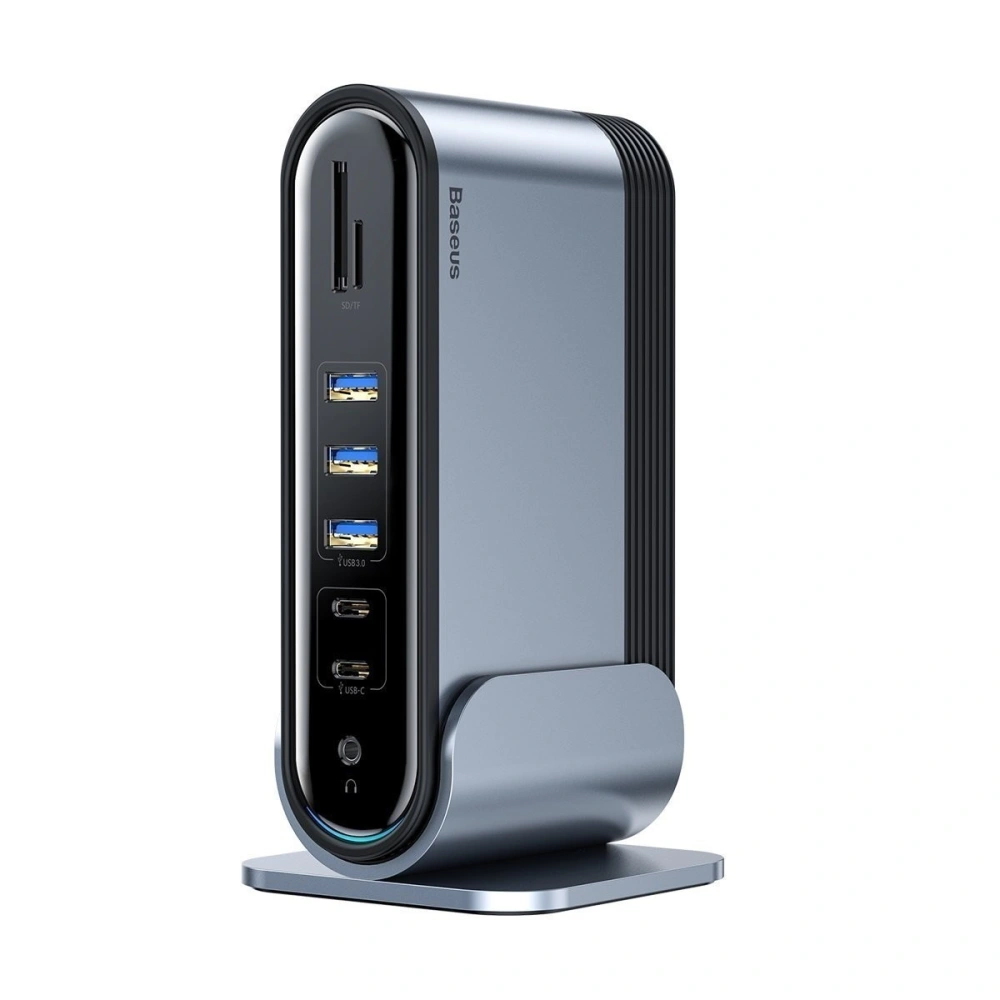 Wholesale Baseus Working Station Multifunctional Type-C HUB Adapter (CN+UK+EU) Dark gray - BSU1047 - {ean13} - Hurt