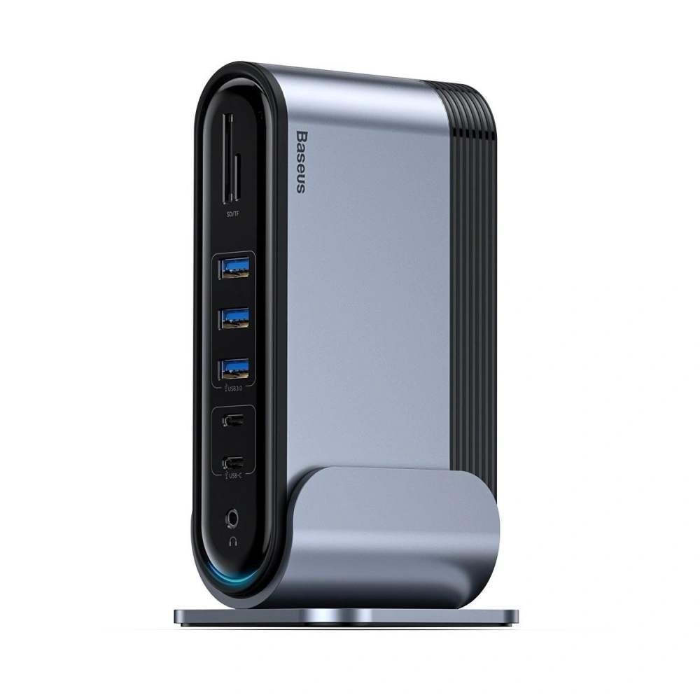 Wholesale Baseus Working Station Multifunctional Type-C HUB Adapter (CN+UK+EU) Dark gray - BSU1047 - {ean13} - Hurt