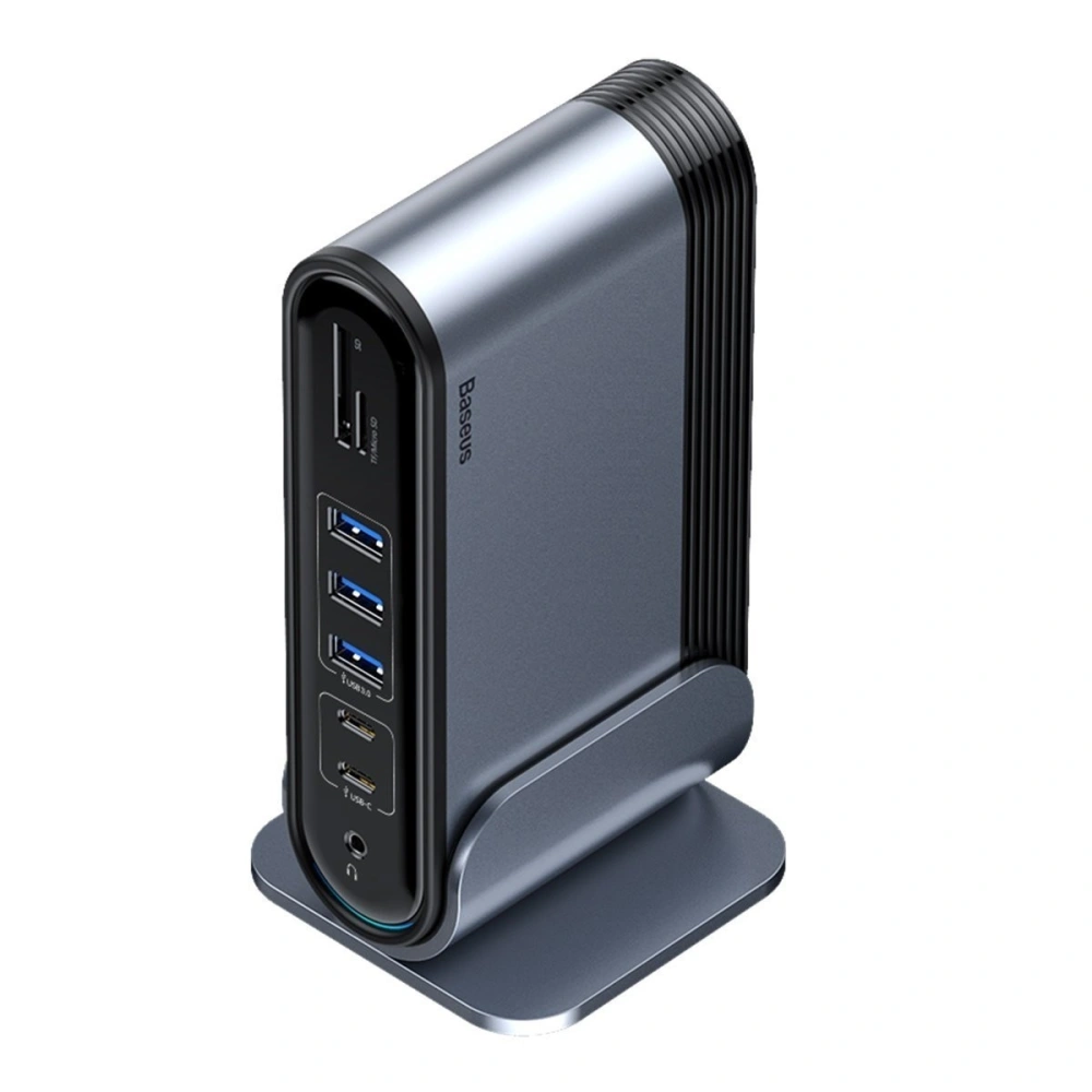 Wholesale Baseus Working Station Multifunctional Type-C HUB Adapter (CN+UK+EU) Dark gray - BSU1047 - {ean13} - Hurt