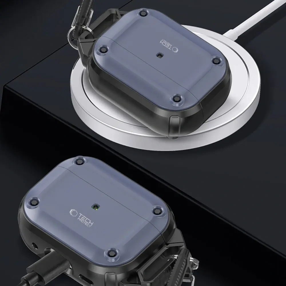 Hurtownia GSM - Tech-Protect Rough Hook Apple AirPods Pro 1 / 2 Ocelově modrá - THP3243 - {ean13} - Hurt