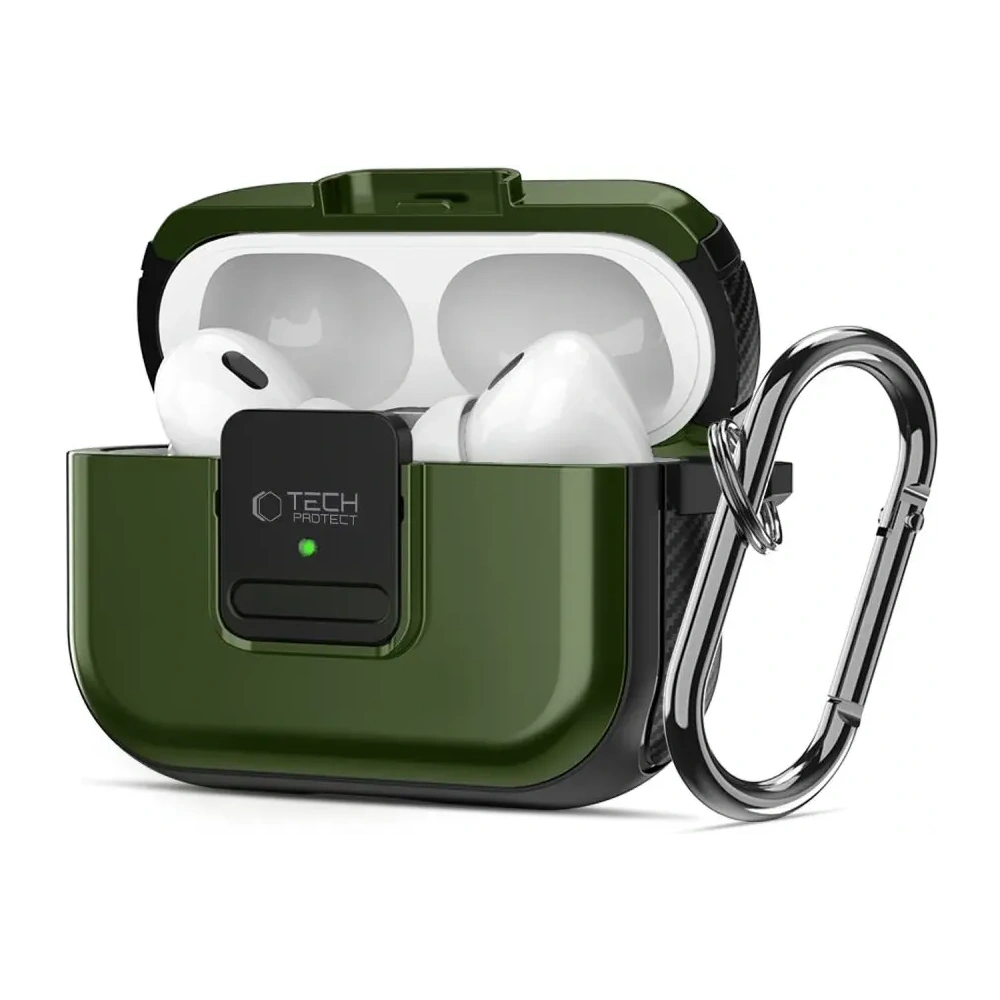 Hurtownia GSM - Tech-Protect Defender Hook MagSafe Apple AirPods Pro 1 / 2 Olivově zelená - THP3245 - {ean13} - Hurt