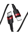 Hurtownia GSM - Kabel USB-C do Lightning PD Baseus Cafule, 18W, 1m (czarno-czerwony) - BSU1048BLKRED - {ean13} - Hurt