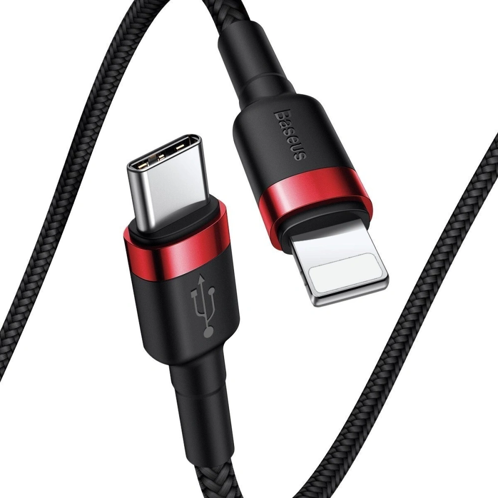 Wholesale Baseus Cafule Cable Type-C to iP PD 18W 1m Red+Black - BSU1048BLKRED - {ean13} - Hurt