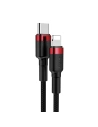 Hurtownia GSM - Kabel USB-C do Lightning PD Baseus Cafule, 18W, 1m (czarno-czerwony) - BSU1048BLKRED - {ean13} - Hurt