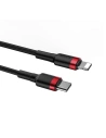 Hurtownia GSM - Kabel USB-C do Lightning PD Baseus Cafule, 18W, 1m (czarno-czerwony) - BSU1048BLKRED - {ean13} - Hurt