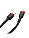 Hurtownia GSM - Kabel USB-C do Lightning PD Baseus Cafule, 18W, 1m (czarno-czerwony) - BSU1048BLKRED - {ean13} - Hurt