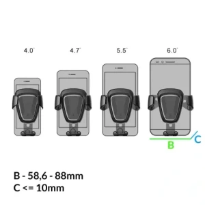 Hurtownia GSM - Baseus Gravity Autós Tartó SUYL-01 fekete - BSU8873 - {ean13} - Hurt