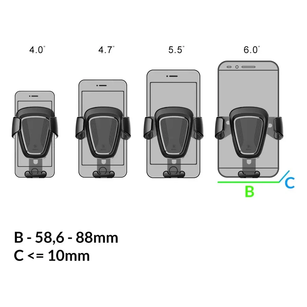 Hurtownia GSM - Baseus Gravity Car Mount SUYL-01 schwarz - BSU8873 - {ean13} - Hurt