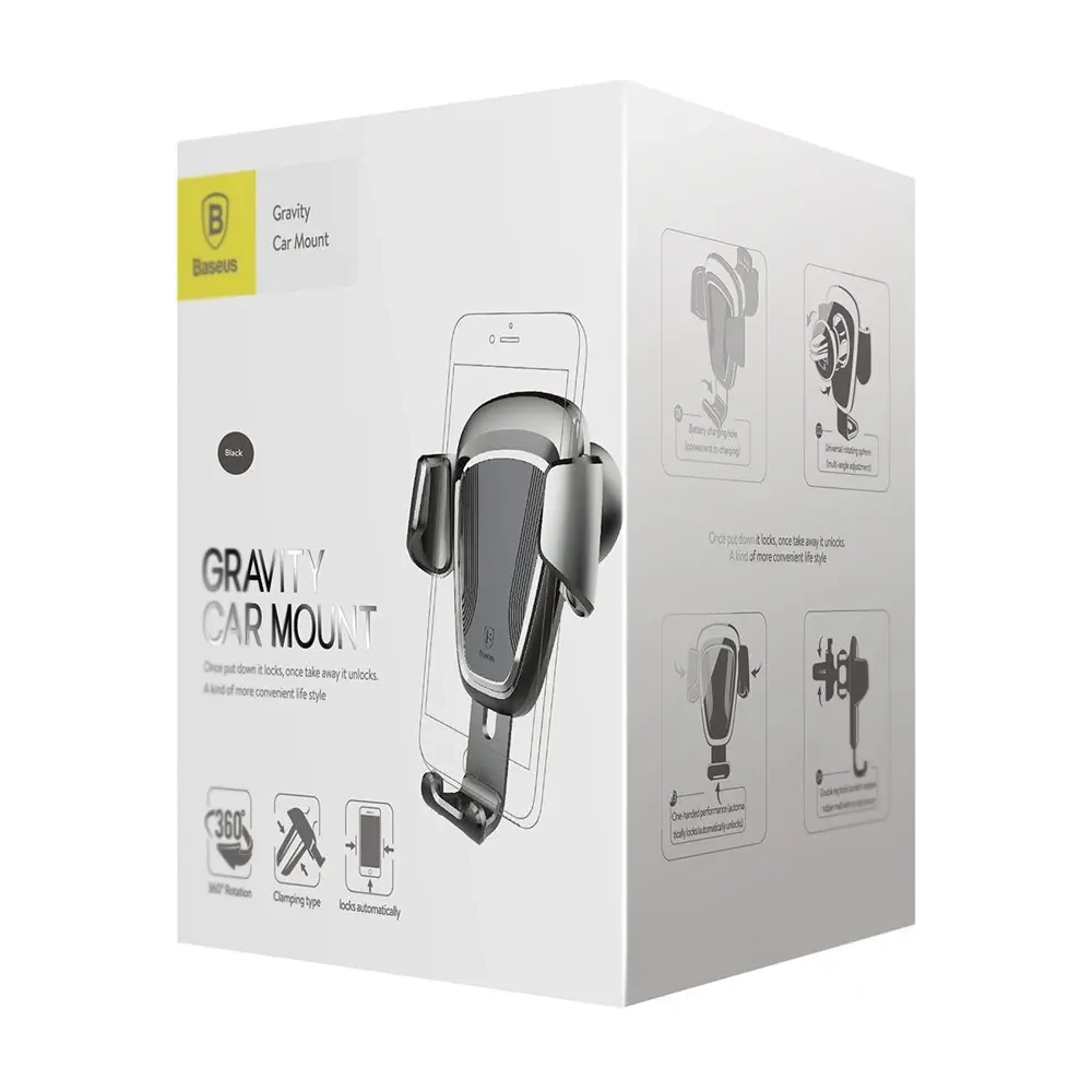 Hurtownia GSM - Baseus Suport auto Gravity SUYL-01 negru - BSU8873 - {ean13} - Hurt
