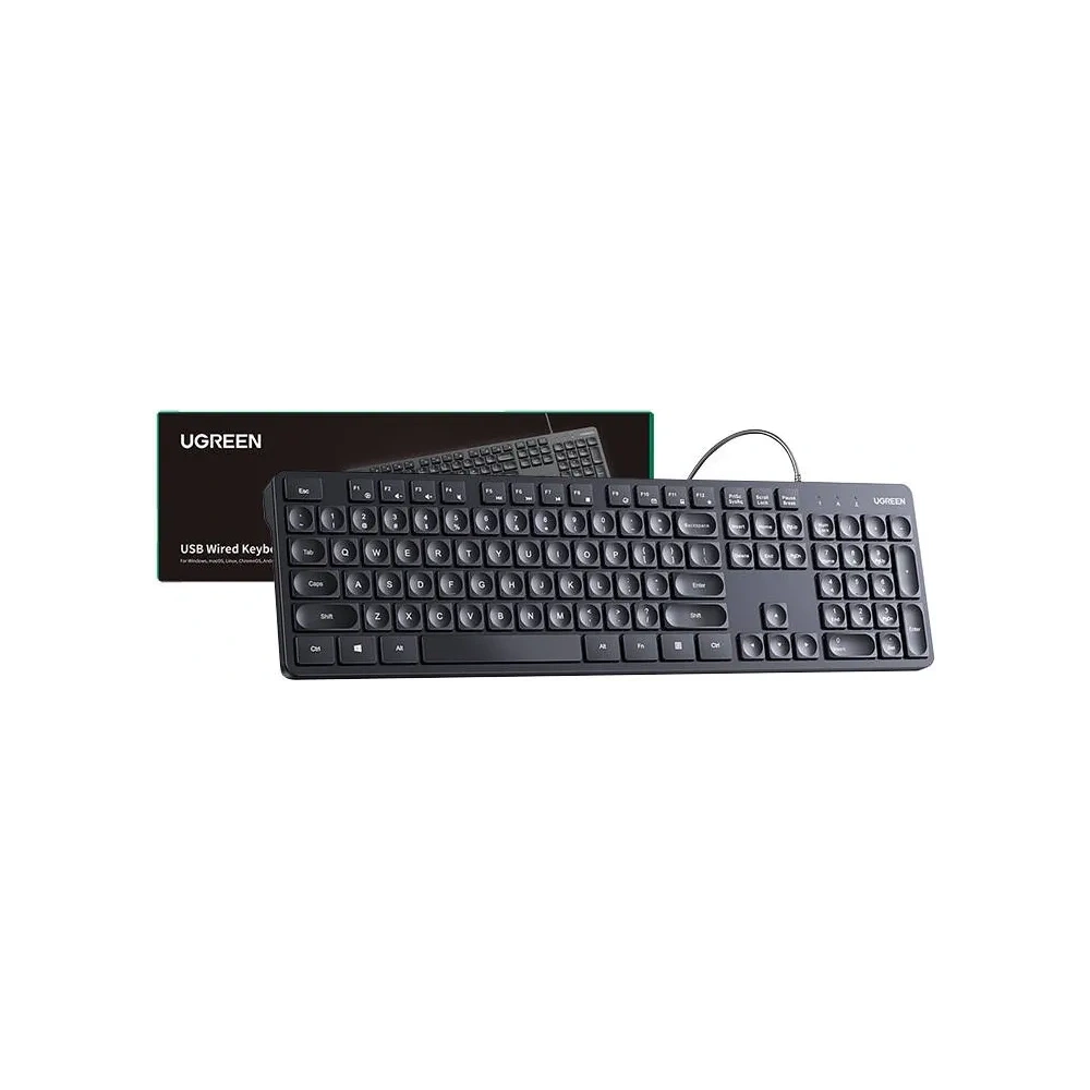 Hurtownia GSM - UGREEN KU004 vezetékes membrán billentyűzet (fekete) - UGR5553 - {ean13} - Hurt