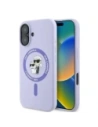 Karl Lagerfeld KLHMP16SSCMKCRHU Apple iPhone 16 hardcase Silicone Karl&Choupette Ring MagSafe purple