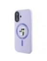 Wholesale Karl Lagerfeld KLHMP16SSCMKCRHU Apple iPhone 16 hardcase Silicone Karl&Choupette Ring MagSafe purple - KLD21723 - {ean13} - Hurt