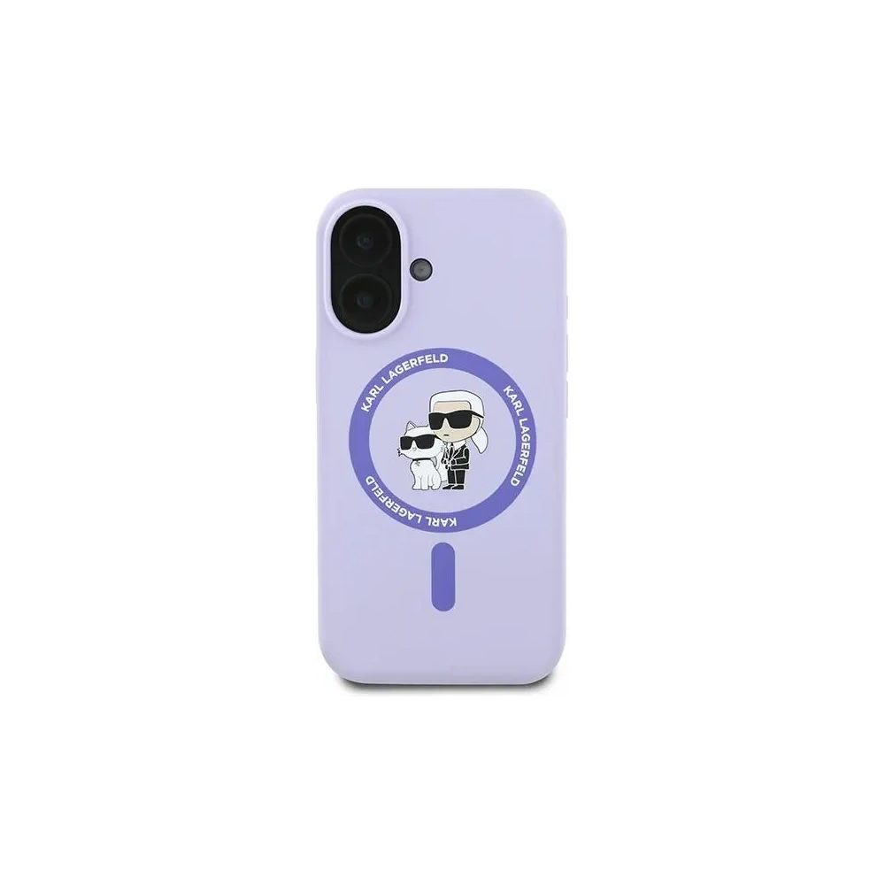 Hurtownia GSM - Karl Lagerfeld KLHMP16SSCMKCRHU Apple iPhone 16 hardcase Silicone Karl&Choupette Ring MagSafe violet - KLD21723 - {ean13} - Hurt
