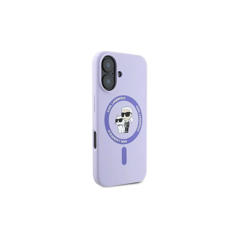 Wholesale Karl Lagerfeld KLHMP16SSCMKCRHU Apple iPhone 16 hardcase Silicone Karl&Choupette Ring MagSafe purple - KLD21723 - {ean13} - Hurt