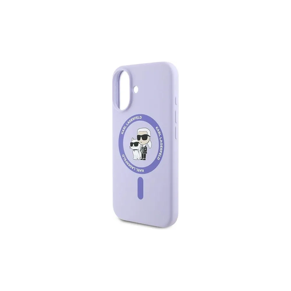 Hurtownia GSM - Karl Lagerfeld KLHMP16SSCMKCRHU Apple iPhone 16 hardcase Silicone Karl&Choupette Ring MagSafe violet - KLD21723 - {ean13} - Hurt