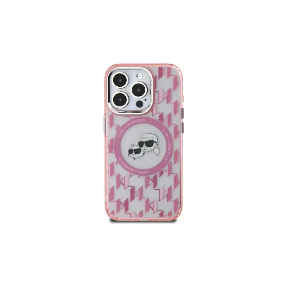 Hurtownia GSM - Karl Lagerfeld KLHMP16XHMCKMHP Apple iPhone 16 Pro Max IML Monogram Karl&Choupette Head MagSafe růžový - KLD21725 - {ean13} - Hurt