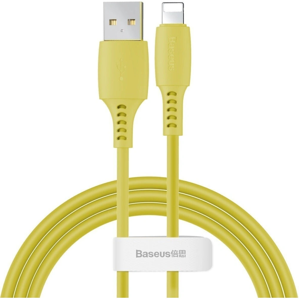 Hurtownia GSM - Kabel Lightning USB Baseus Colourful 1.2m 2.4A (żółty) - BSU1050YEL - {ean13} - Hurt