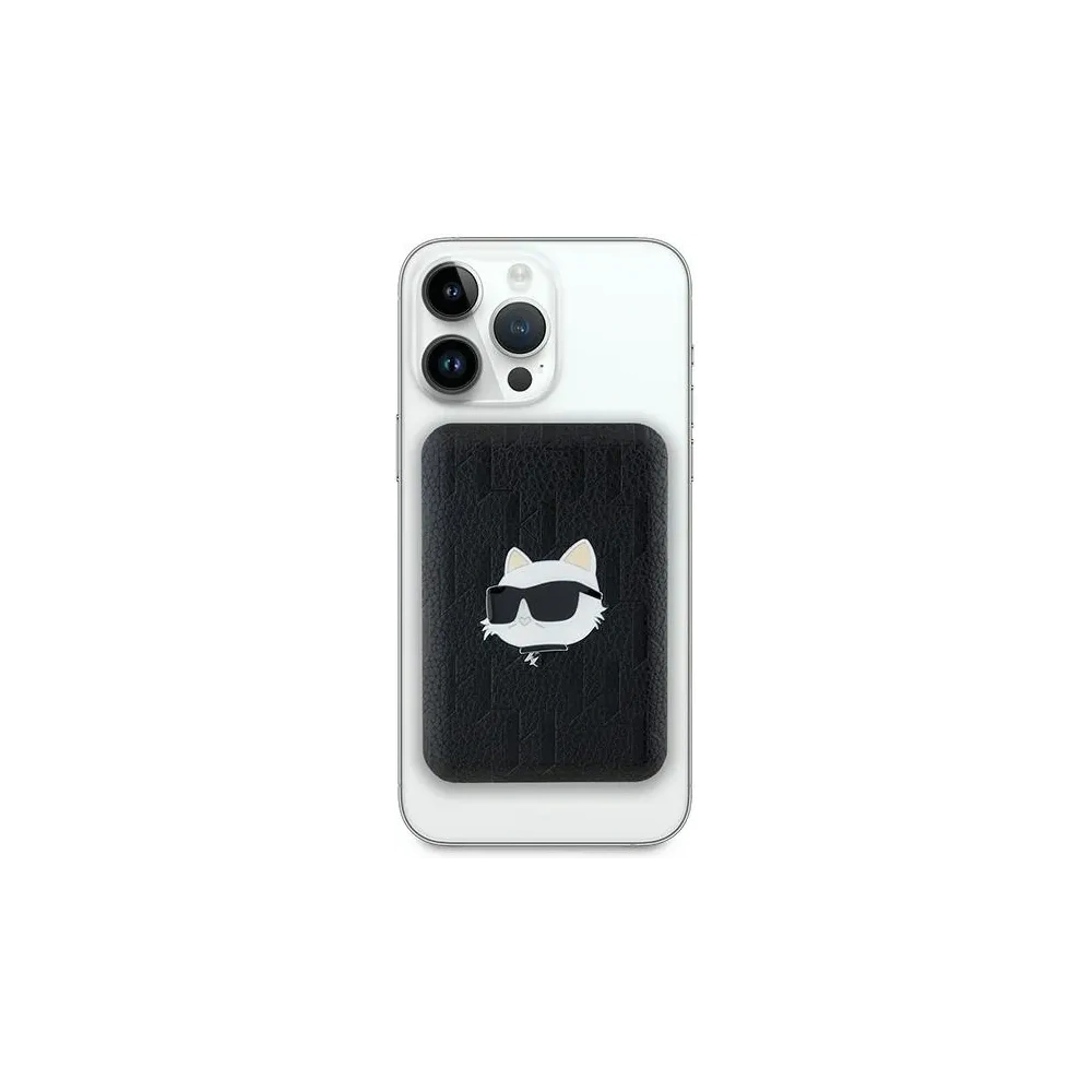 Hurtownia GSM - Karl Lagerfeld KLPB5FPGKSCHHK 15W 5000mAh powerbank wireless Choupette Head Pin MagSafe negru - KLD21729 - {ean13} - Hurt