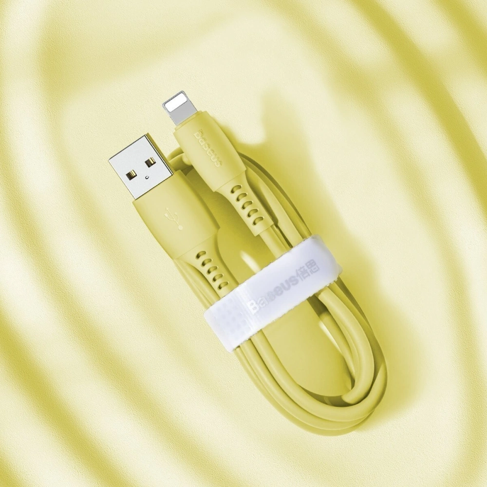 Hurtownia GSM - Kabel Lightning USB Baseus Colourful 1.2m 2.4A (żółty) - BSU1050YEL - {ean13} - Hurt
