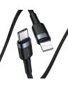 Hurtownia GSM - Kabel USB-C do Lightning PD Baseus Cafule, 18W, 1m (czarno-szary) - BSU1051BLKGRY - {ean13} - Hurt