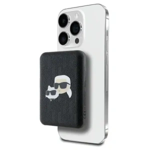 Hurtownia GSM - Karl Lagerfeld KLPB5FPGKSKCHK 15W 5000mAh powerbank wireless Karl&Choupette Head Pin MagSafe negru - KLD21730 - {ean13} - Hurt