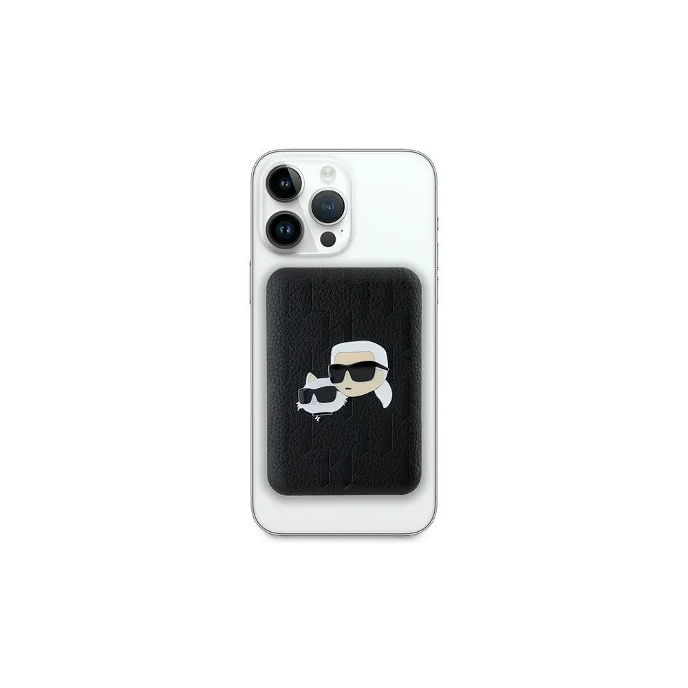Hurtownia GSM - Karl Lagerfeld KLPB5FPGKSKCHK 15W 5000mAh powerbank wireless Karl&Choupette Head Pin MagSafe negru - KLD21730 - {ean13} - Hurt