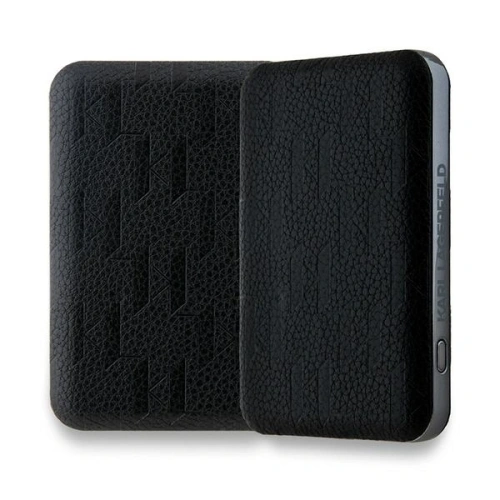 Powerbank bezprzewodowy Karl Lagerfeld KLPB5FPGKSKIHK 15W 5000mAh Karl Head Pin MagSafe czarny/black