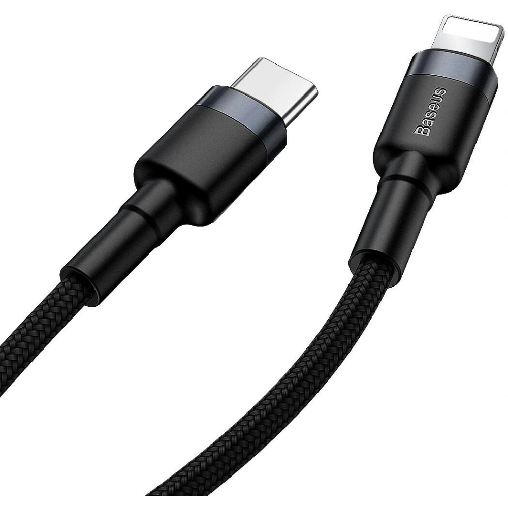 Hurtownia GSM - Kabel USB-C do Lightning PD Baseus Cafule, 18W, 1m (czarno-szary) - BSU1051BLKGRY - {ean13} - Hurt