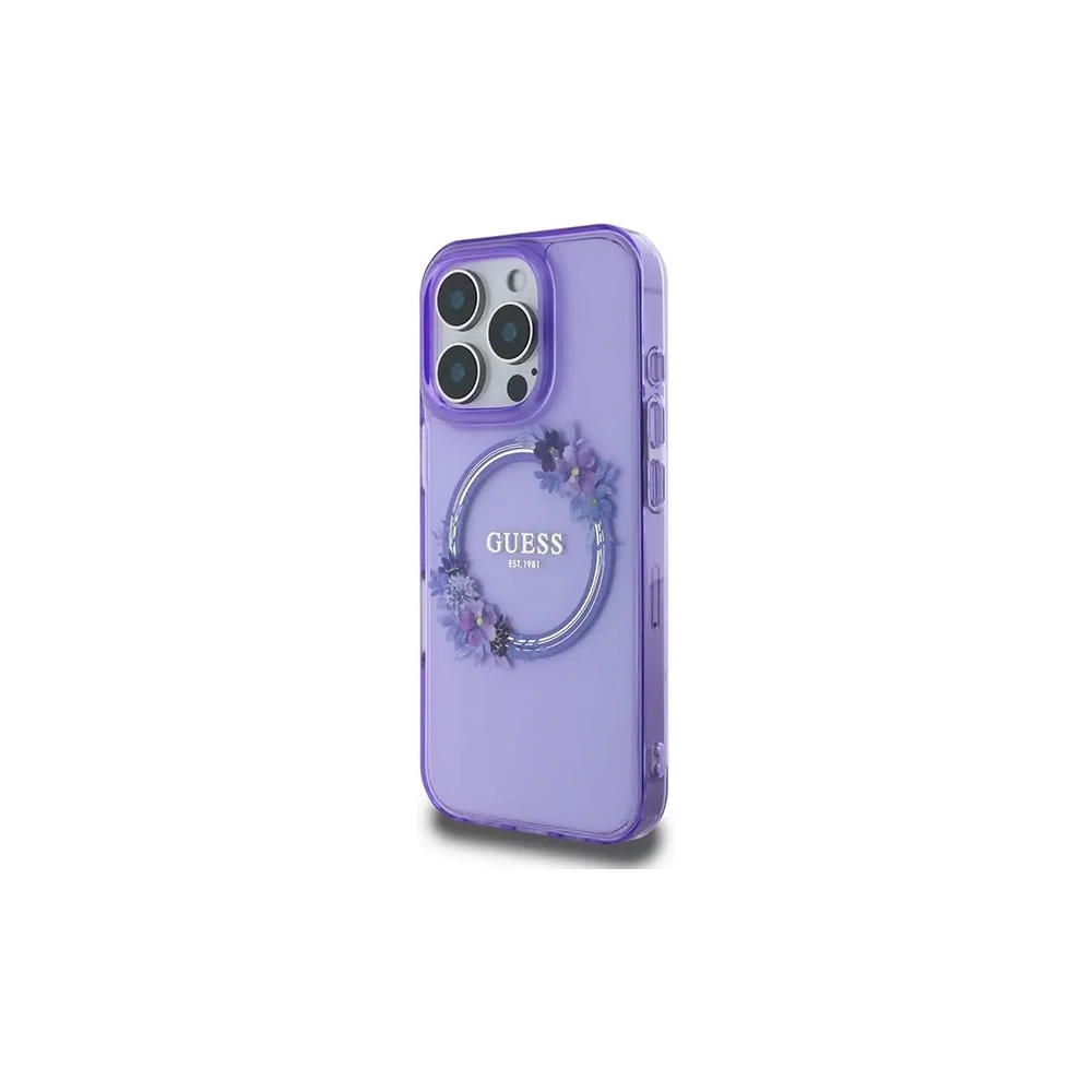 Hurtownia GSM - Guess GUHMP16LHFWFCU Apple iPhone 16 Pro hardcase IML Flori Coroană MagSafe mov - GUE3629 - {ean13} - Hurt