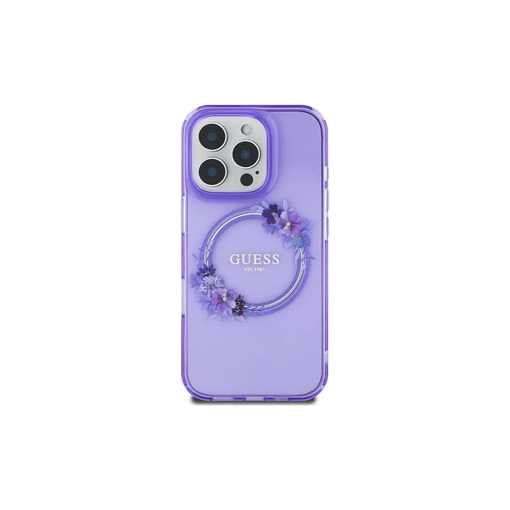 Hurtownia GSM - Guess GUHMP16LHFWFCU Apple iPhone 16 Pro hardcase IML Flori Coroană MagSafe mov - GUE3629 - {ean13} - Hurt