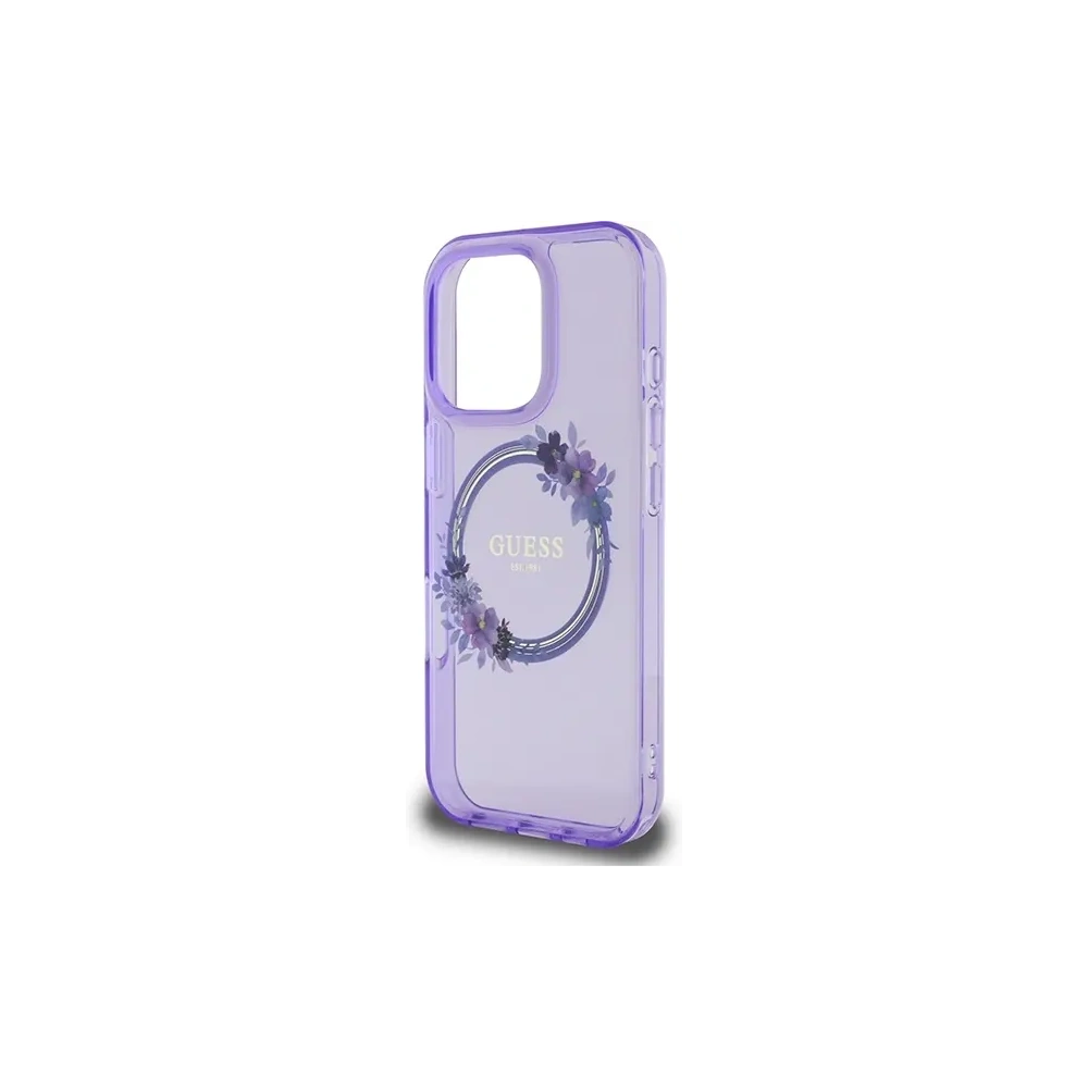 Hurtownia GSM - Guess GUHMP16LHFWFCU Apple iPhone 16 Pro hardcase IML Flori Coroană MagSafe mov - GUE3629 - {ean13} - Hurt