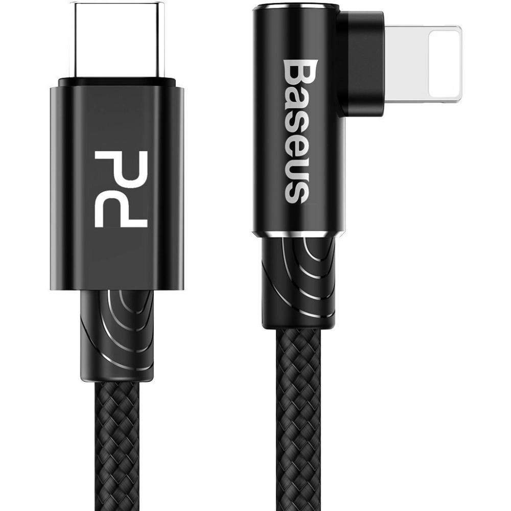 Hurtownia GSM - Kabel kątowy USB-C do Lightning PD Baseus MVP Elbow, 18W, 1m (czarny) - BSU1052BLK - {ean13} - Hurt