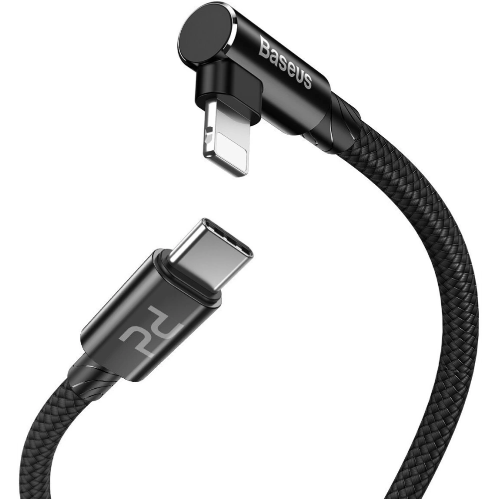 Hurtownia GSM - Kabel kątowy USB-C do Lightning PD Baseus MVP Elbow, 18W, 1m (czarny) - BSU1052BLK - {ean13} - Hurt