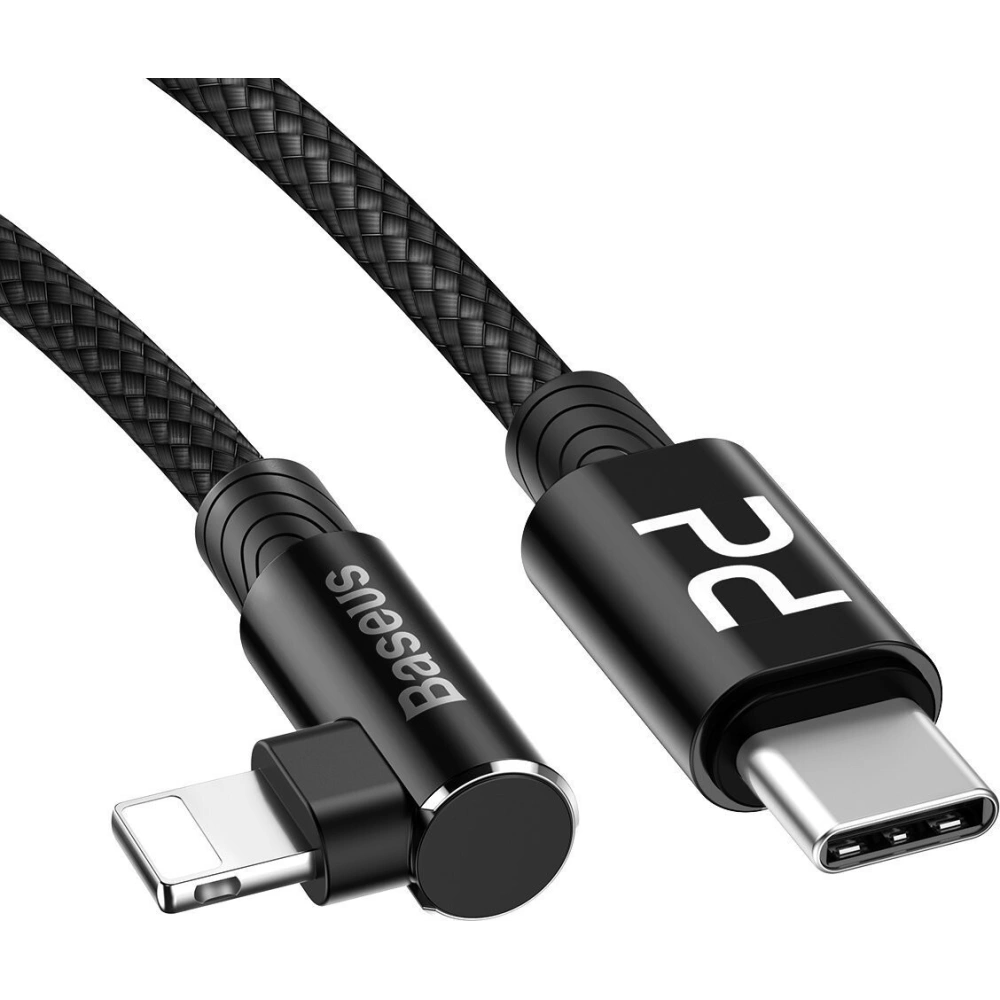 Hurtownia GSM - Kabel kątowy USB-C do Lightning PD Baseus MVP Elbow, 18W, 1m (czarny) - BSU1052BLK - {ean13} - Hurt